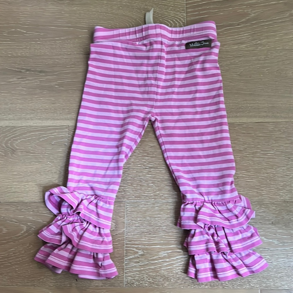 NWOT Matilda Jane pink striped pants - 18-24m